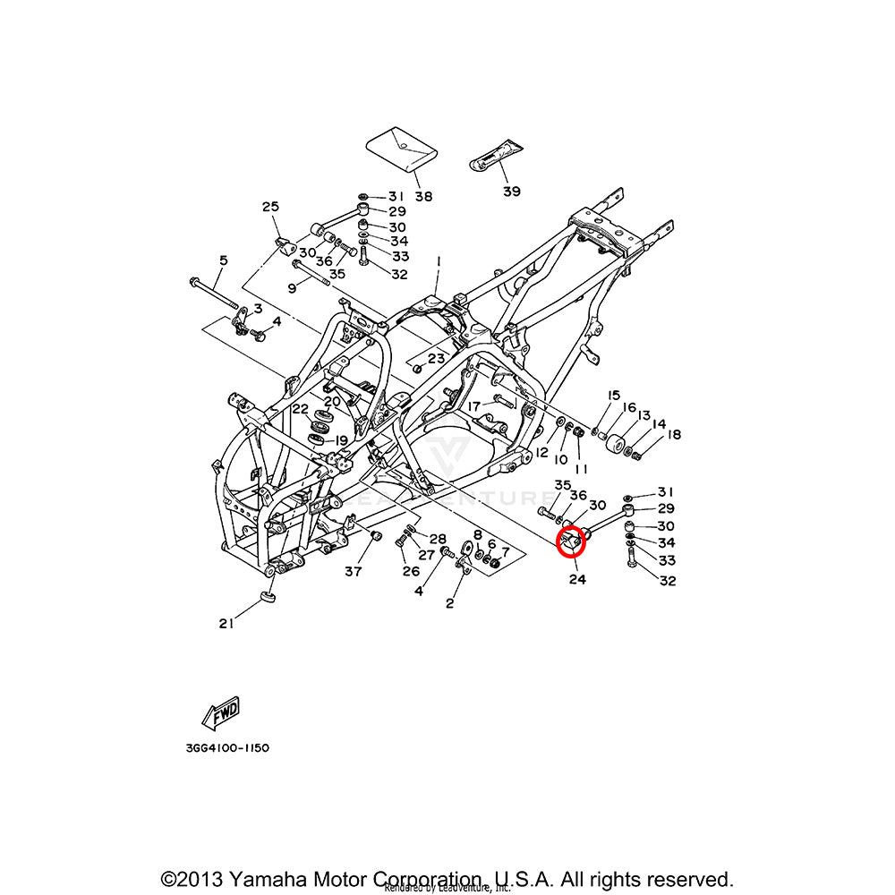 Banshee Left Bottom Engine Stay Mounting Bracket