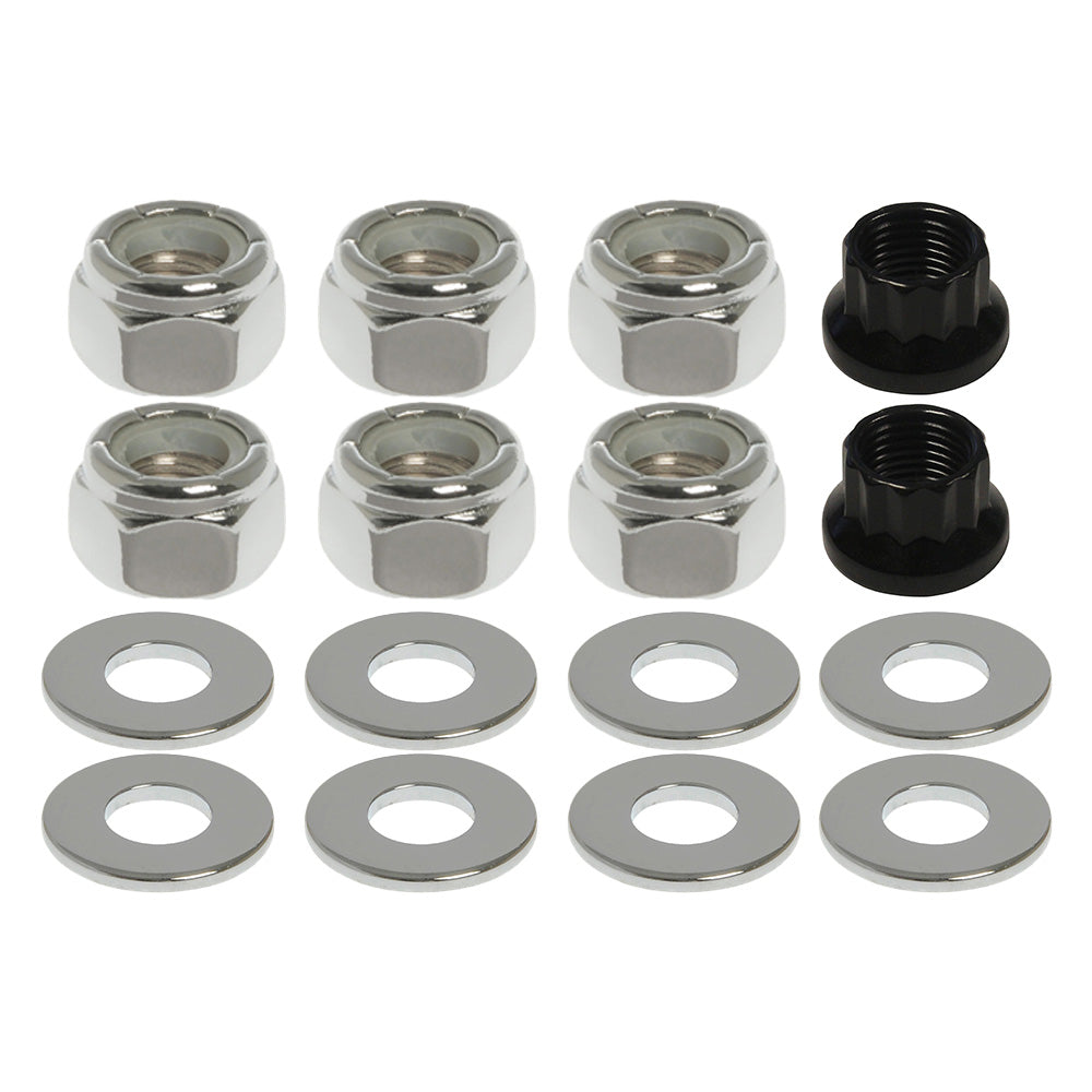 Chrome Cylinder Base Nut Kit